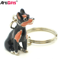 Atacado Personalizado Mais Recente moda 3d cão forma sublimação keychain